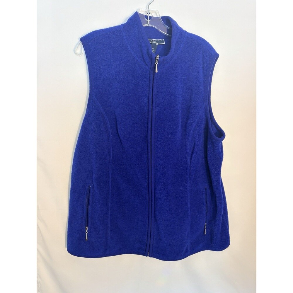 Karen Scott Womenโs Sport Cobolt Blue Vest Size 0X